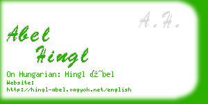 abel hingl business card